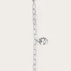 Dana Hammered Effect Oval Charm Link Silver Bracelet<Lavish Alice Clearance