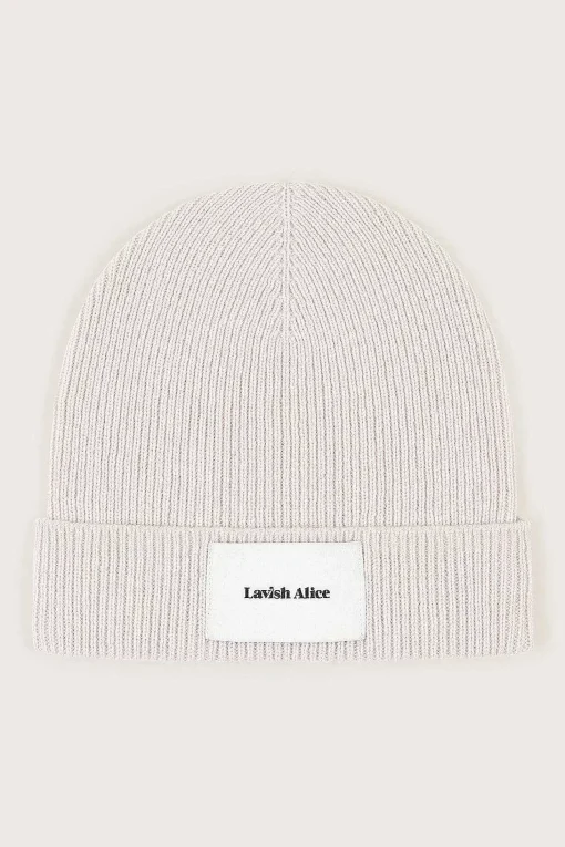 Ezra Knitted Cashmere Blend Beanie In Sand<Lavish Alice Cheap