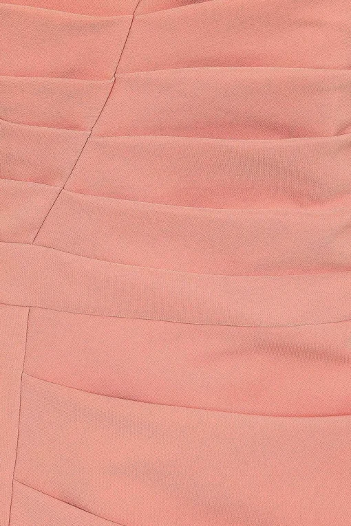Hailey Pleated Bardot Midi Dress In Coral<Lavish Alice Online
