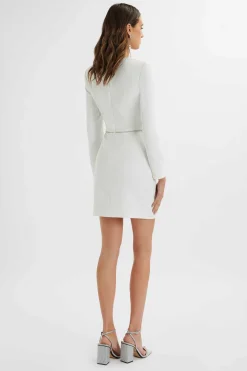 Liberty Diamante Trim Blazer Mini Dress In White<Lavish Alice Best