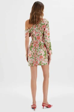 Presley One Shoulder Blazer Mini Dress In Jacquard<Lavish Alice Cheap