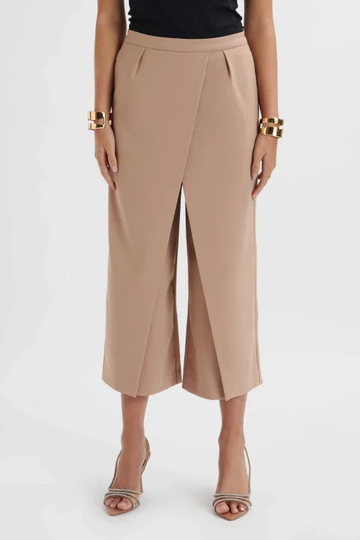 Siya Wrap Culotte Trousers In Camel<Lavish Alice Best