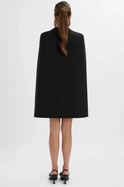 Tiffany Belted Cape Blazer Mini Dress In Black<Lavish Alice Hot