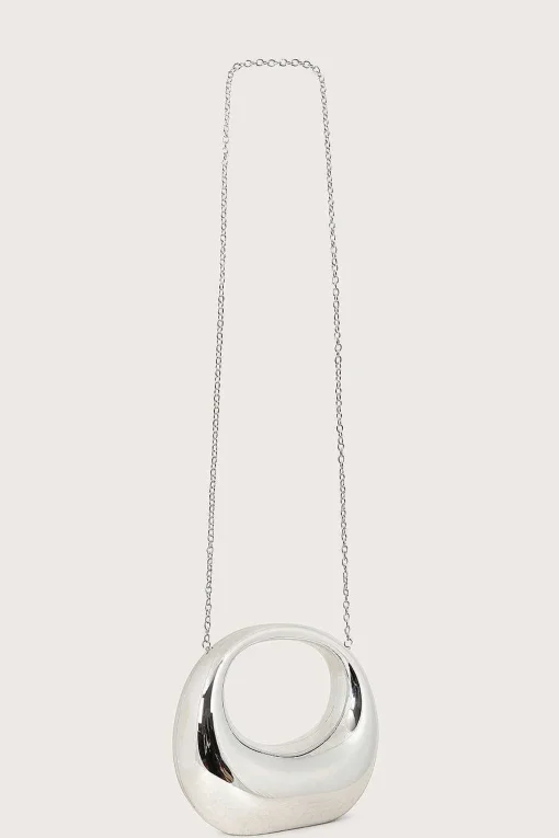Viviana Sculptural Acrylic Clutch Bag In Silver<Lavish Alice Cheap