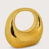 Viviana Sculptural Acrylic Clutch Bag In Gold<Lavish Alice Best Sale