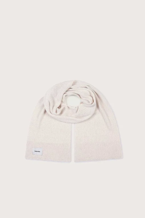 Zoha Knitted Cashmere Blend Scarf In Sand<Lavish Alice Outlet