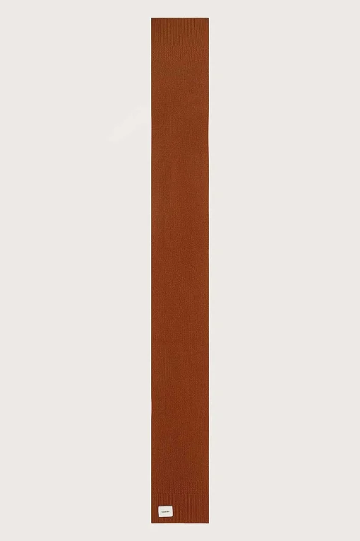 Zoha Knitted Cashmere Blend Scarf In Camel<Lavish Alice Cheap