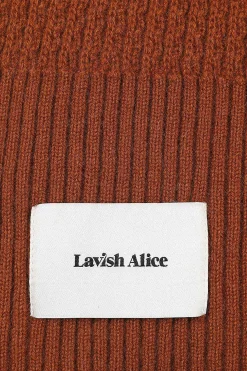 Zoha Knitted Cashmere Blend Scarf In Camel<Lavish Alice Cheap
